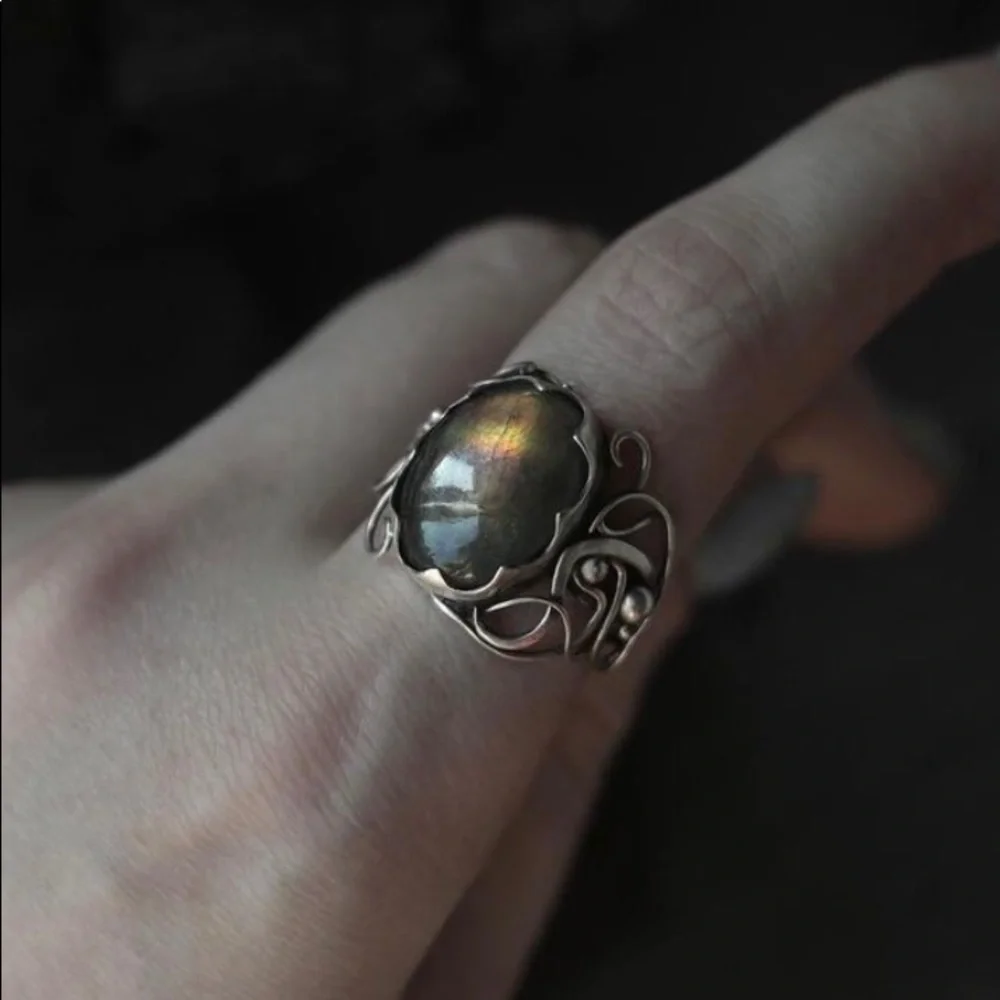 Sterling Silver Artist Handmade Labradorite Ring
